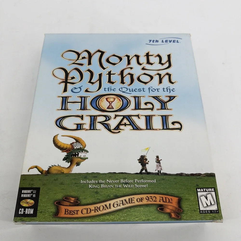 Monty Python and the Quest for the Holy Grail - PC Windows 3.1 95 CD-Rom Big Box